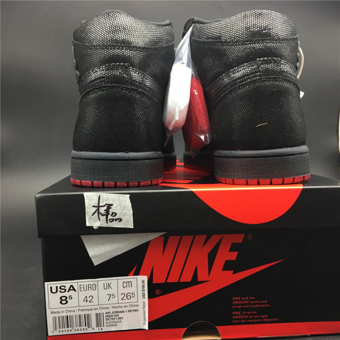 air jordan 1 retro high og black/gym red dc7071-001