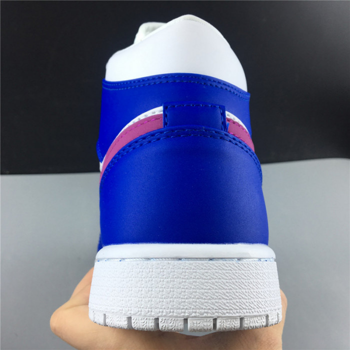 air jordan 1 mid hyper royal/hyper violet-white 554724-451