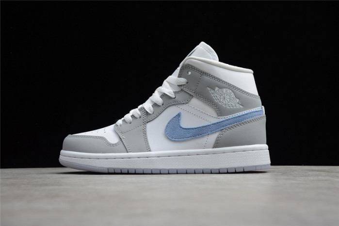 jordan 1 mid wolf grey aluminum (w) - bq6472-105