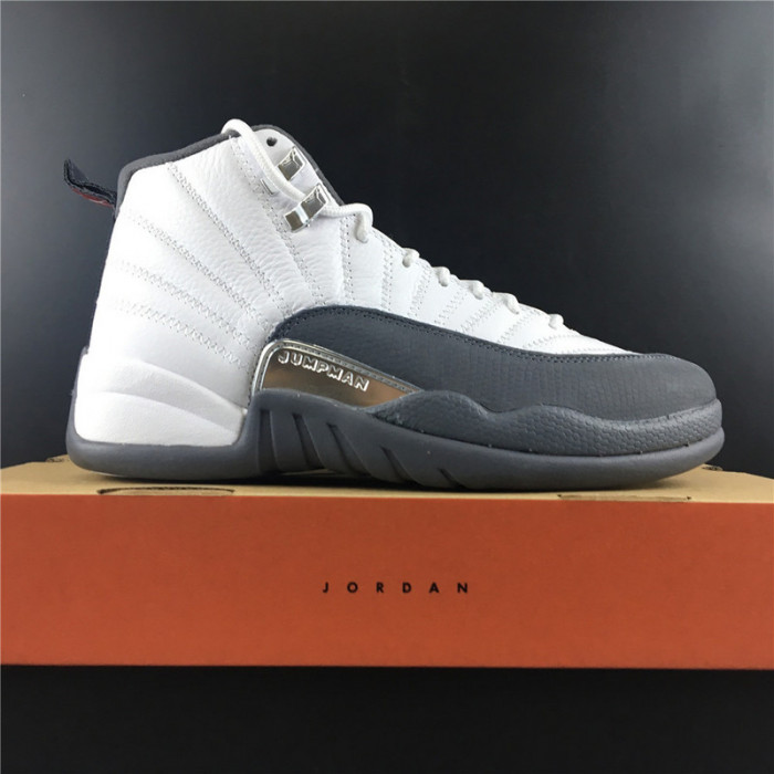 air jordan 12 white dark grey gym red 130690-160