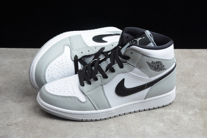 jordan 1 mid light smoke grey - 554724-092