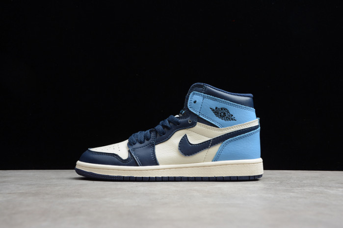 kids air jordan 1 obsidian university blue (555088-140)
