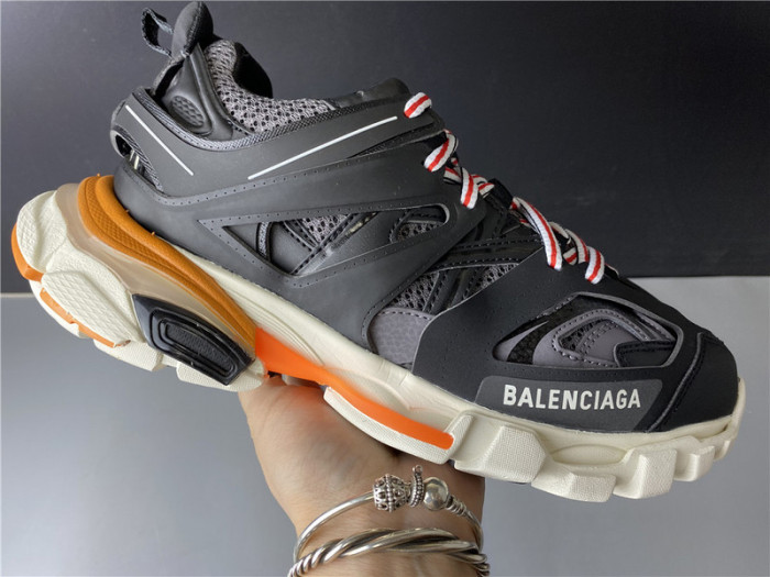 blcg sneaker tess.s.gomma black white orange 542436 w1gb7 2019
