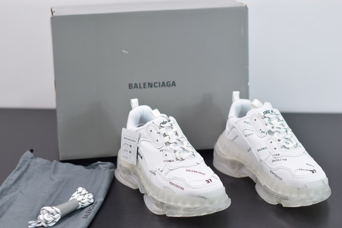 blcg sneaker triple.s.gomma fluorescent white 524039 w09e1 2021