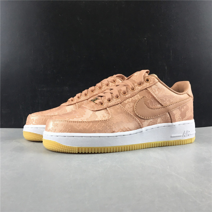 air force 1 low clot rose gold silk  cj5290-600