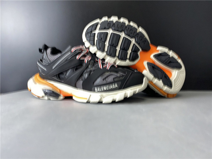 blcg sneaker tess.s.gomma black white orange 542436 w1gb7 2019