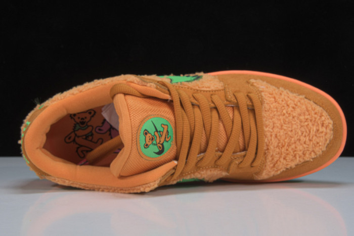 grateful dead nike sb dunk low orange bear cj5378-800