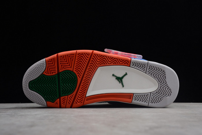 air jordan 4 retro og white blue orange 308497-171
