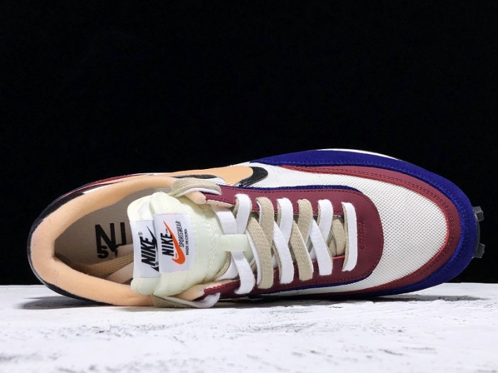 sacai × nike ldv waffle daybreak white blue bv0073-700