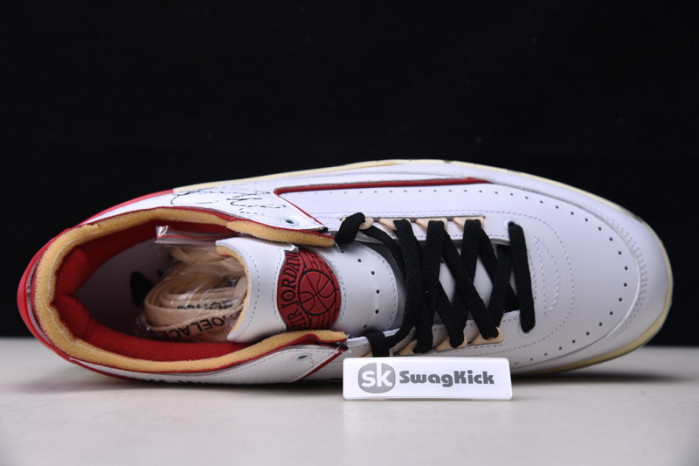 ofw x air jordan 2 low white red dj4375-106