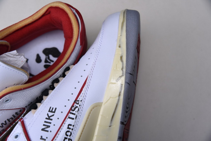 ofw x air jordan 2 low white red dj4375-106