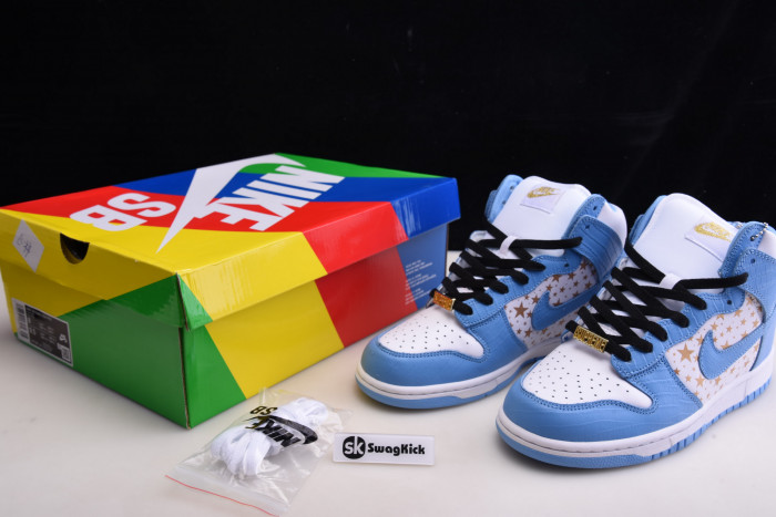 nike dunk high pro sb blue stars 307385-141