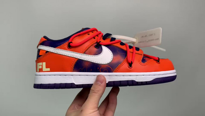 ofw x nike sb dunk low orange perple white  ct0856-801