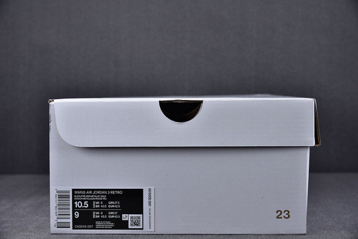 air jordan 3 black gold wmns ck9246-067