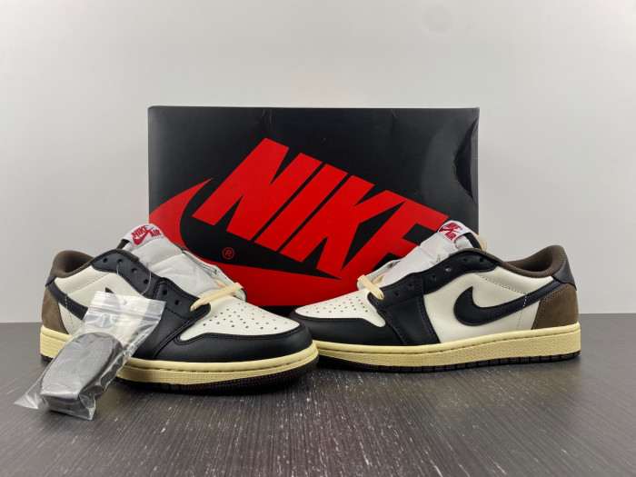 travis scott x air jordan 1 low dark mocha black cq4277-105