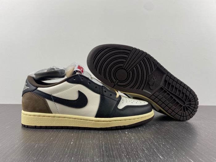 travis scott x air jordan 1 low dark mocha black cq4277-105