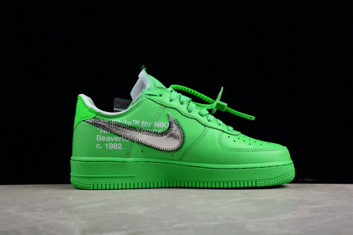 ofw x nike air force 1 low light green spark dx1419-300