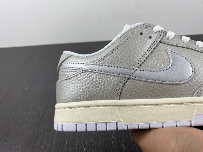 nike dunk low metallic silver - dx3197-095