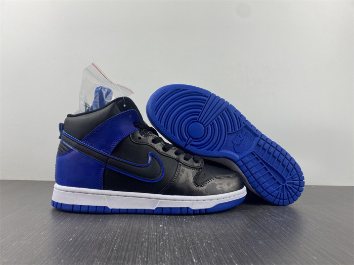nike dunk high blue camo black/hyper royal-black-white - dd3359-001