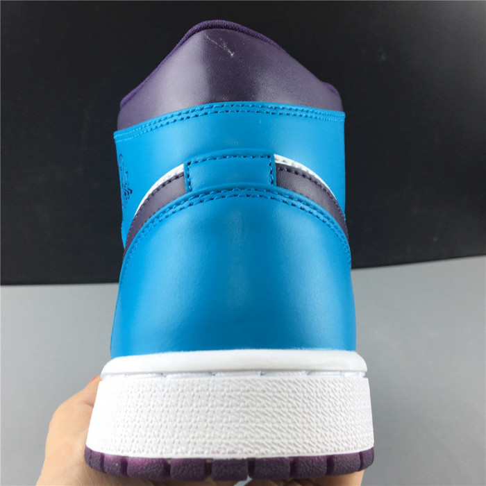 jordan 1 mid hornets  554724-415