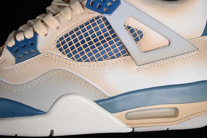 air jordan 4 retro white/military blue-neutral grey 308797-105