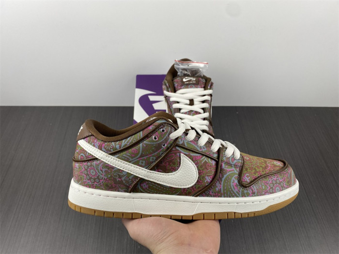 nike sb dunk low pro paisley brown - dh7534-200