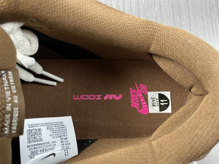 nike sb dunk low pro paisley brown - dh7534-200