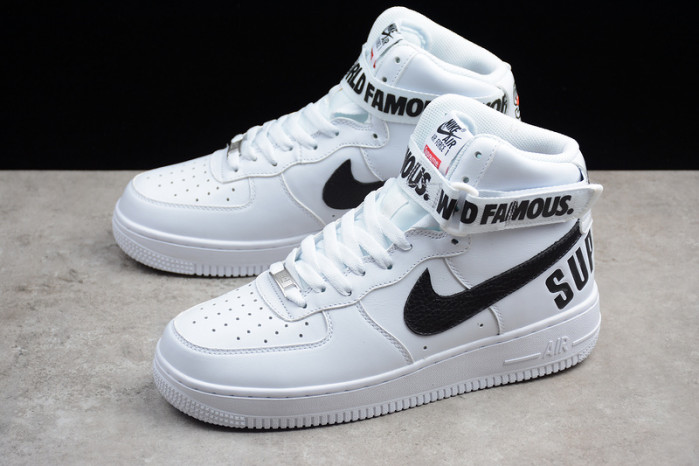 nike air force 1 one high hi white world famous 698696-100