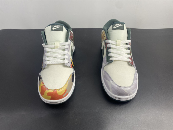 nike dunk low se sail multi-camo - dh0957-100