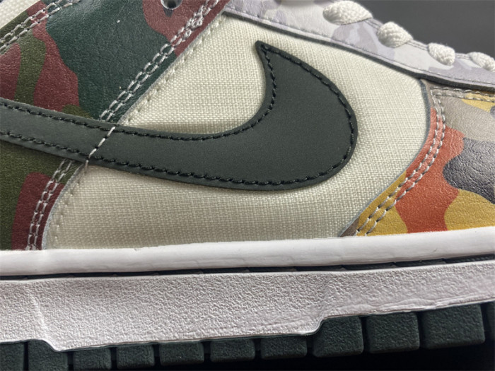 nike dunk low se sail multi-camo - dh0957-100