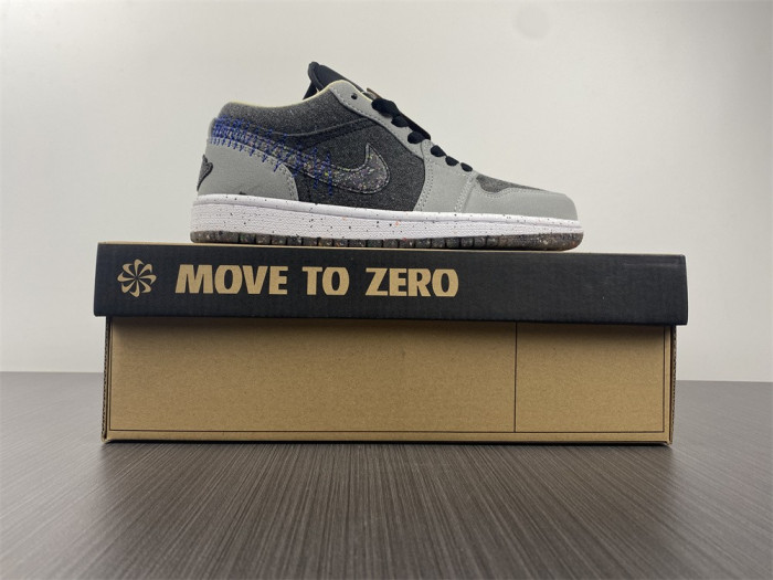 jordan 1 low crater black grey - dm4657-001