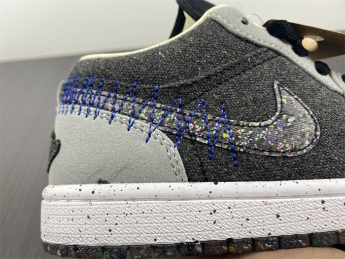 jordan 1 low crater black grey - dm4657-001