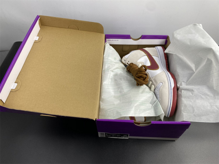 nike sb dunk high sail bright crimson - cv9499-100