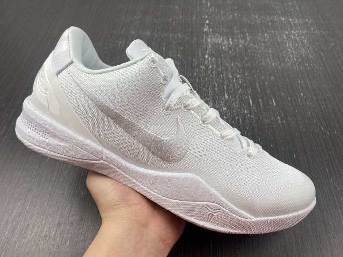 nike kobe 8 protro triple white fj9364-100