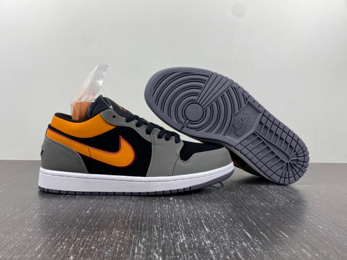 air jordan 1 low light graphite vivid orange fn7308-008